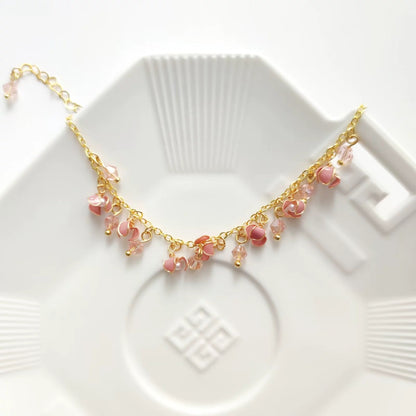 Multi- colour Clover Adjustable Bracekets, Gold Vermeil + 925 Silver