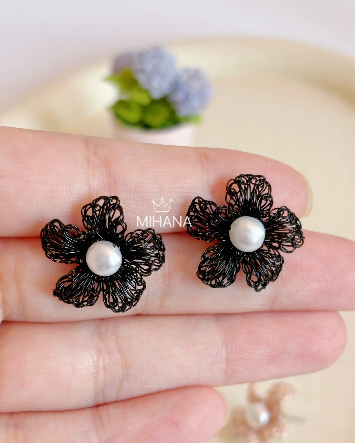 Blossom Flower Studs, Sterling Silver