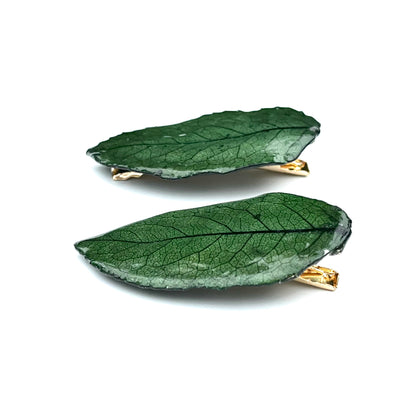Real Leaf Hair Clips