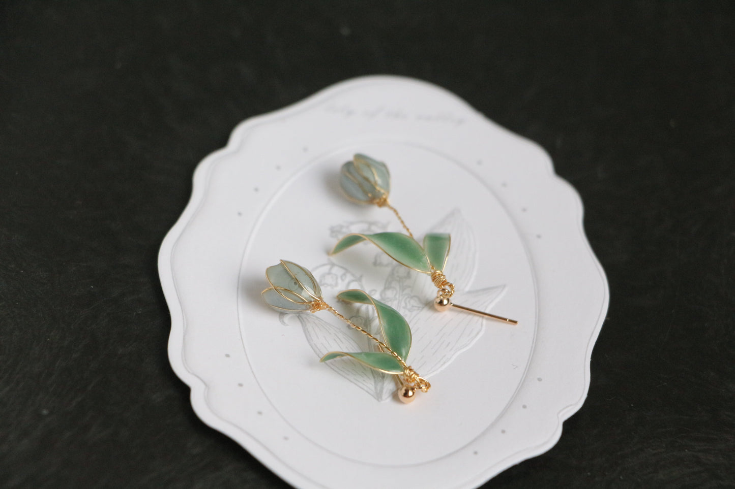 S925 Sterling Silver Tulip Earrings, Multicolour