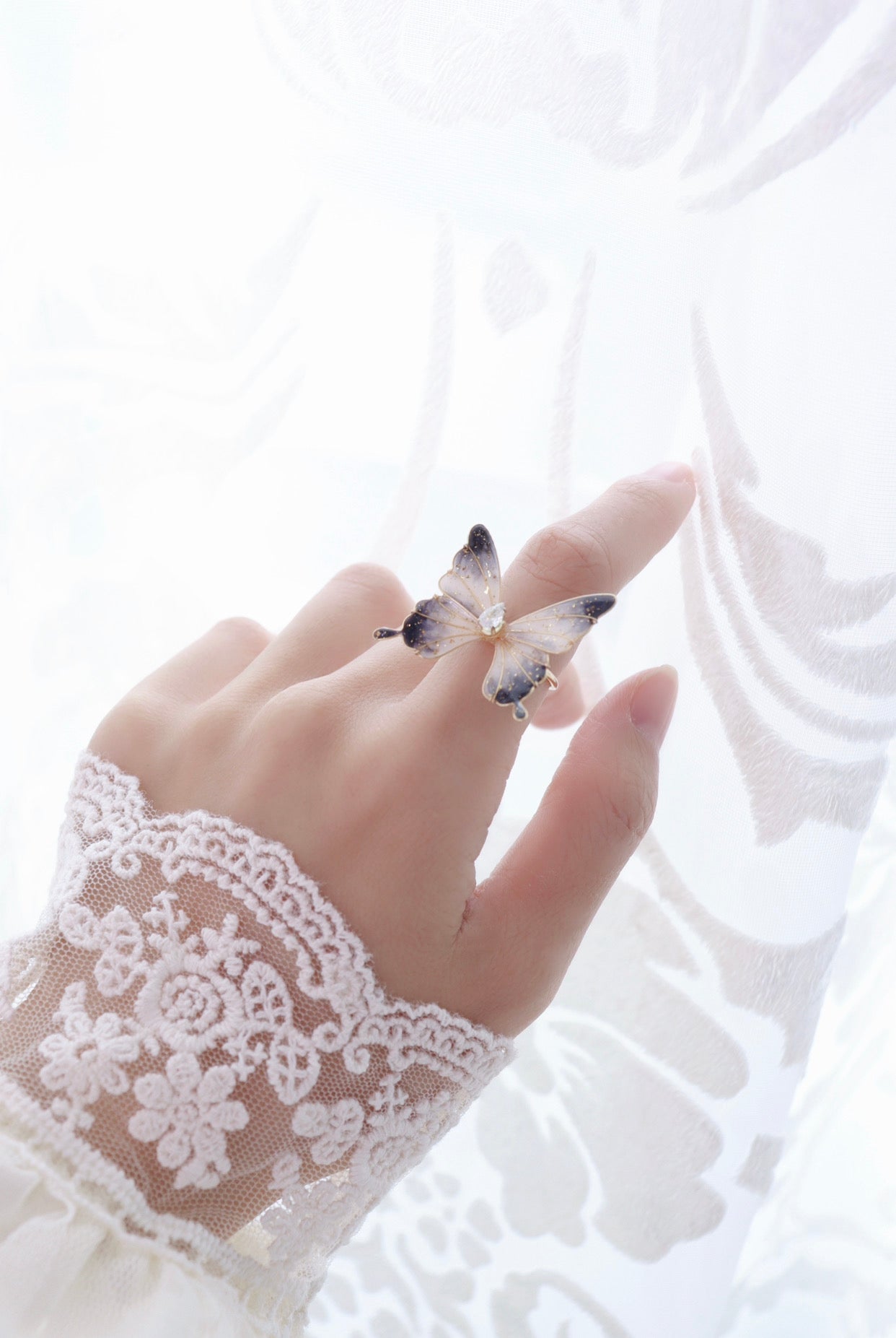 Adjustable Butterfly Rings