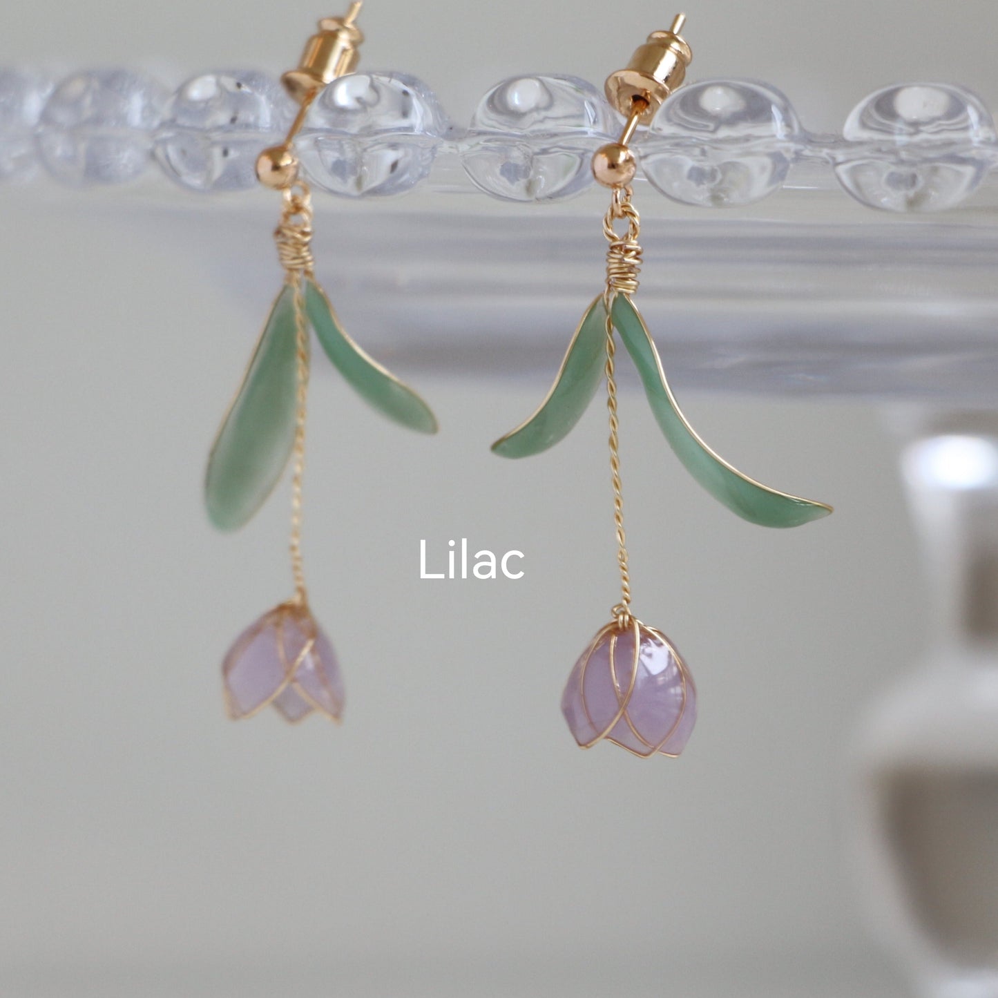 S925 Sterling Silver Tulip Earrings, Multicolour