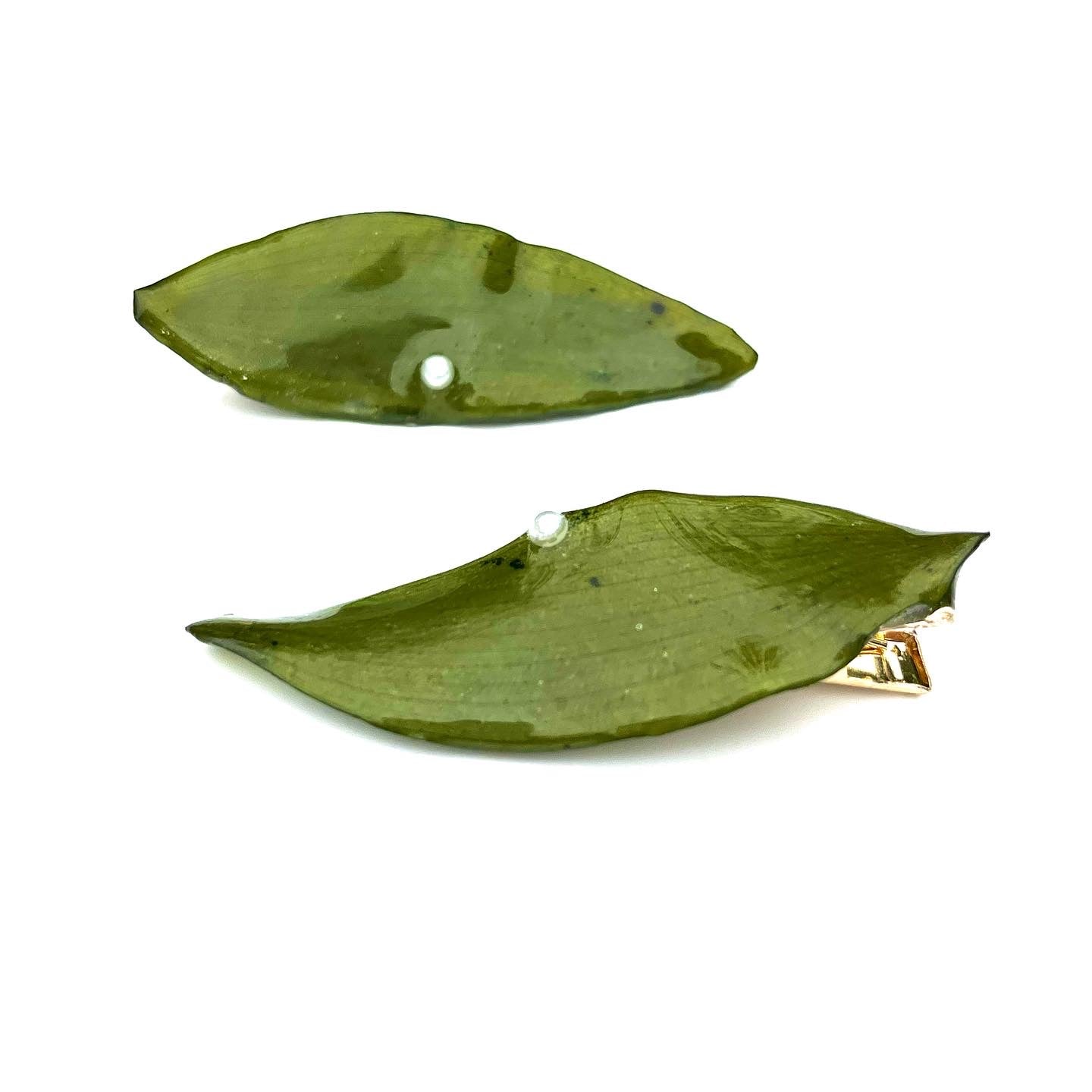 Real Leaf Hair Clips