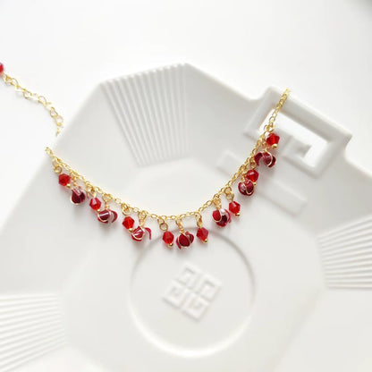 Multi- colour Clover Adjustable Bracekets, Gold Vermeil + 925 Silver