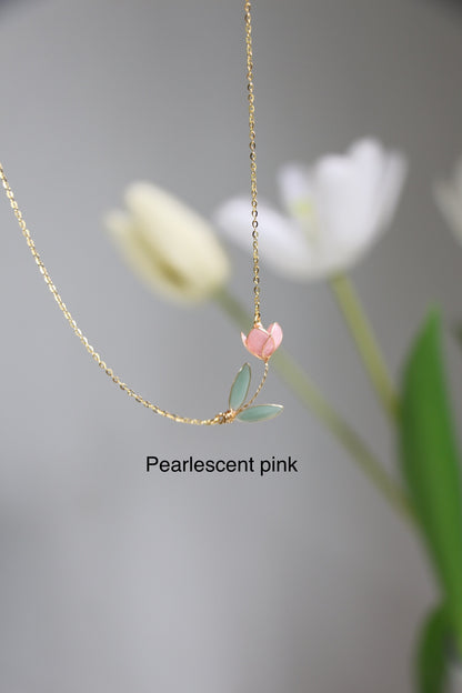 Tulip Necklace, Multicolour, Gold + Silver