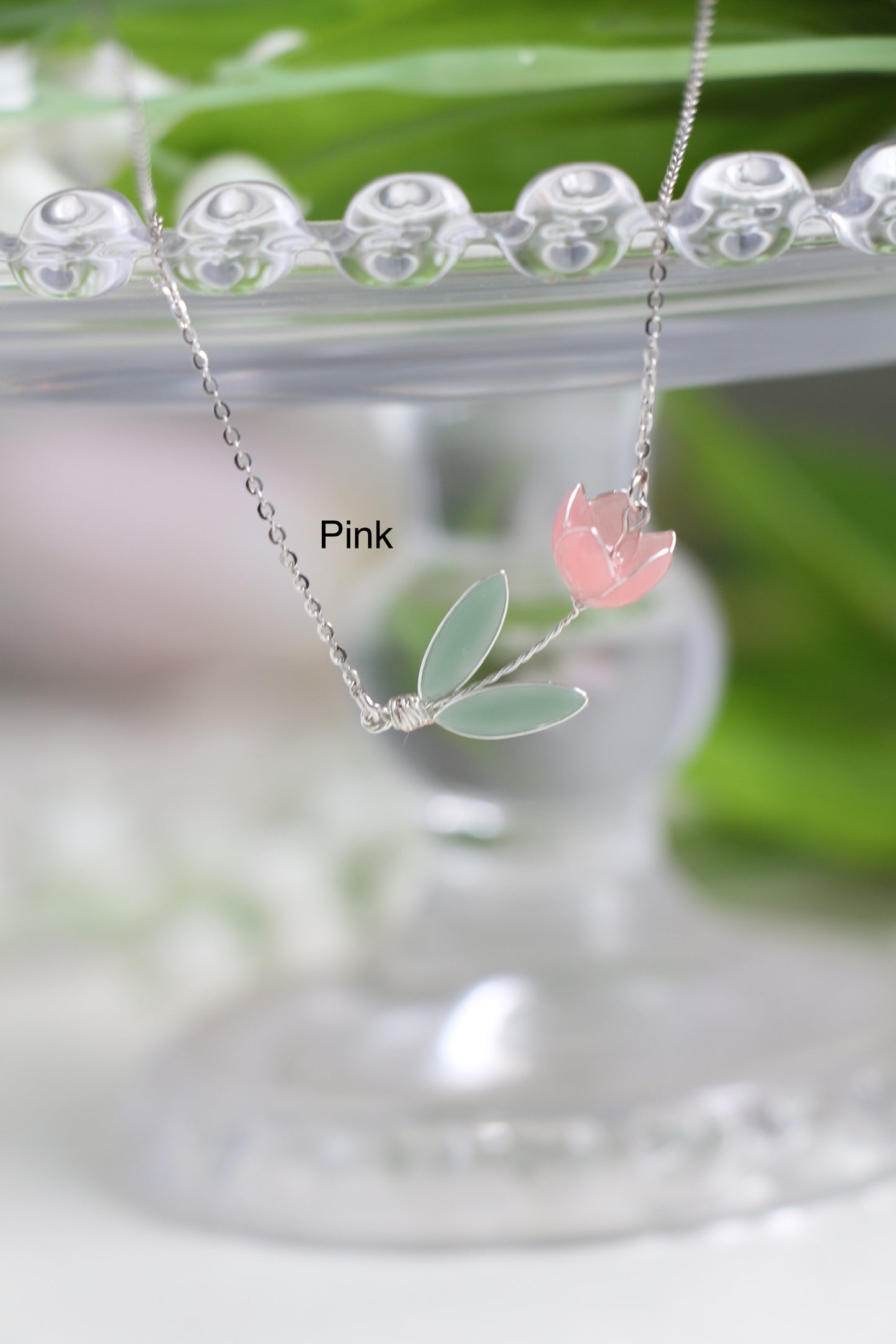 Tulip Necklace, Multicolour, Gold + Silver