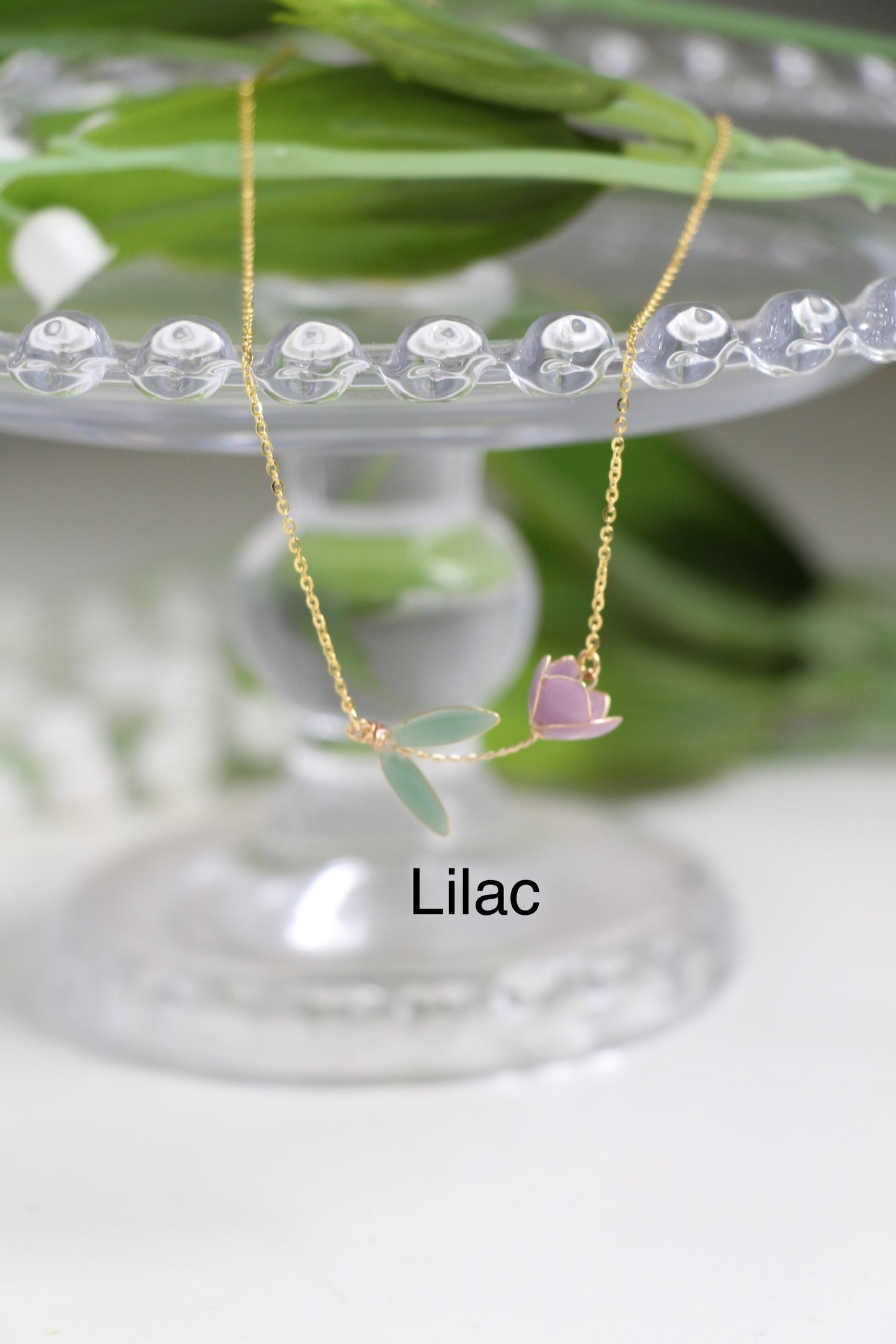 Tulip Necklace, Multicolour, Gold + Silver