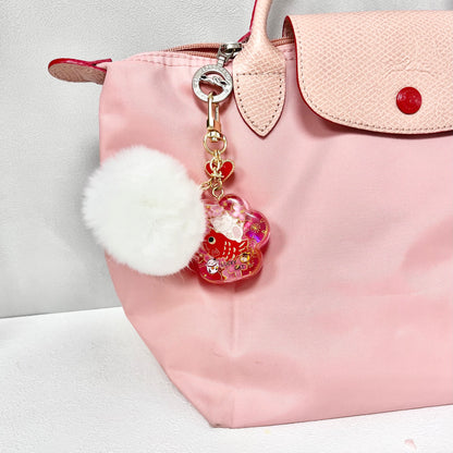 Lucky Cat and Koi Paw Sakura Bagcharm and Keychain