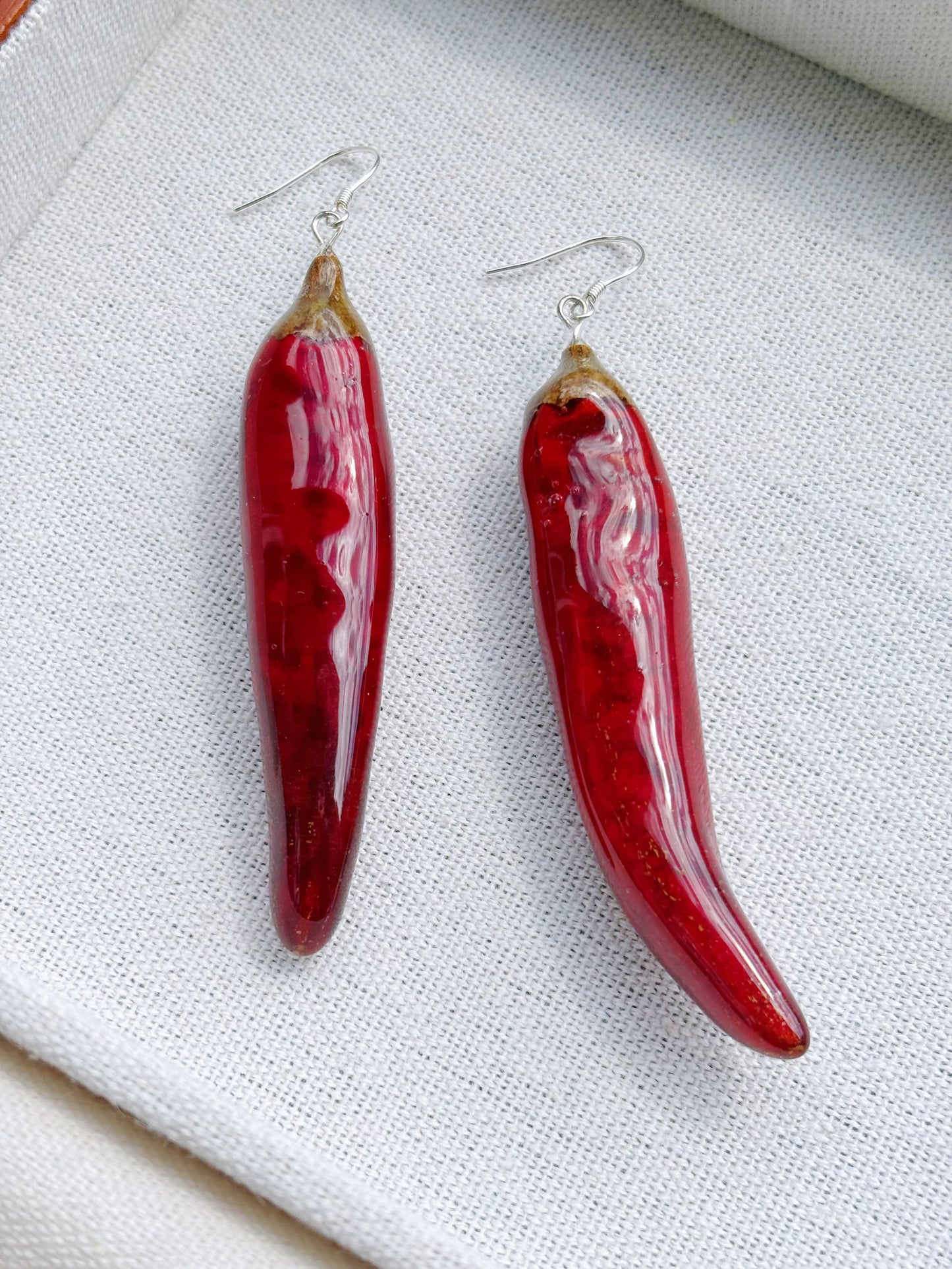 REAL Stering Silver Hot Chilli Earrings