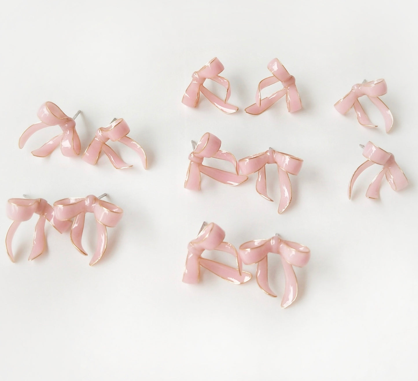 Sterling Silver Bow Studs, Wire Wrapped