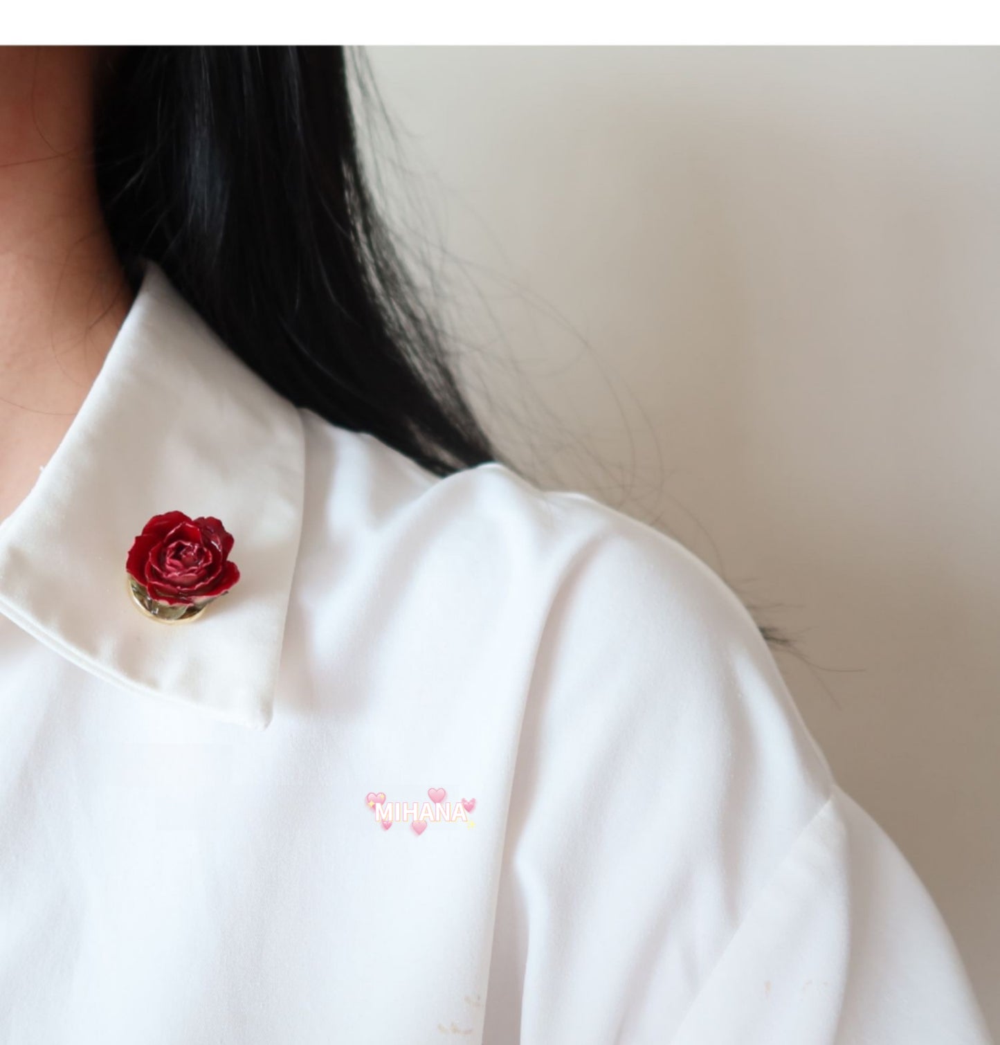 Multicolour Real Rose Magnetic Brooch Pin Badge, Gift for mum