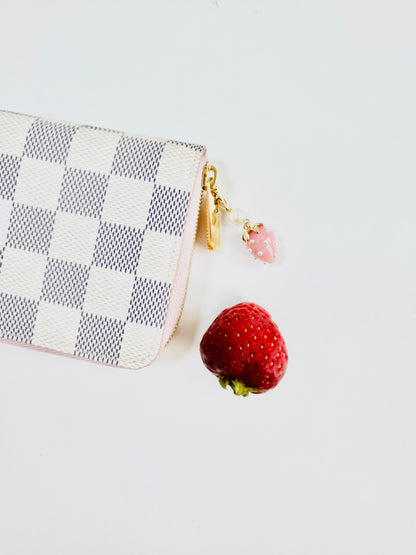 Gold Strawberry Bagcharms with Freshwater Pearls, Bead Jewelry
