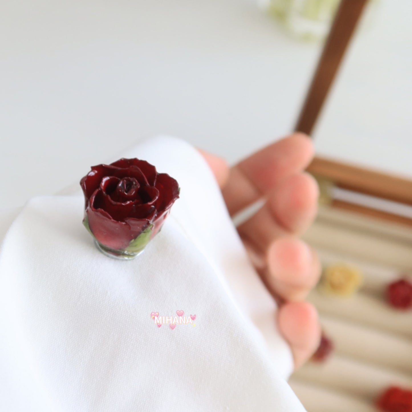 Multicolour Real Rose Magnetic Brooch Pin Badge, Gift for mum