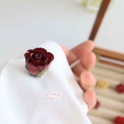Multicolour Real Rose Magnetic Brooch Pin Badge, Gift for mum