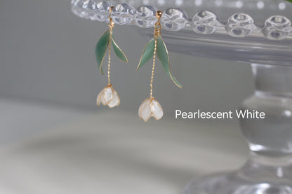 S925 Sterling Silver Tulip Earrings, Multicolour