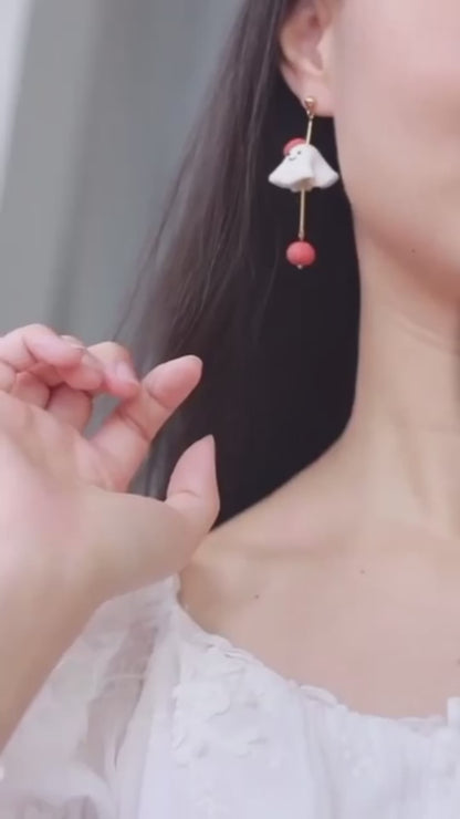Clay Halloween Pumpkin Earrings