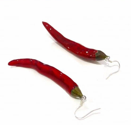REAL Stering Silver Hot Chilli Earrings