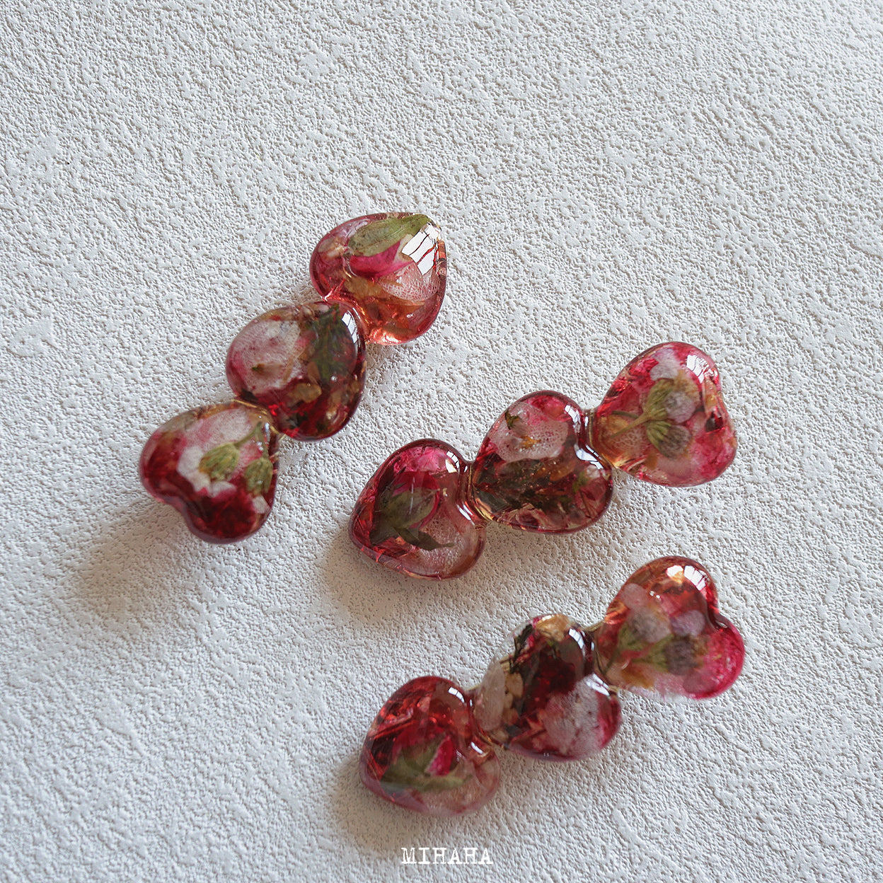 Real Rose Bud Hair Clips