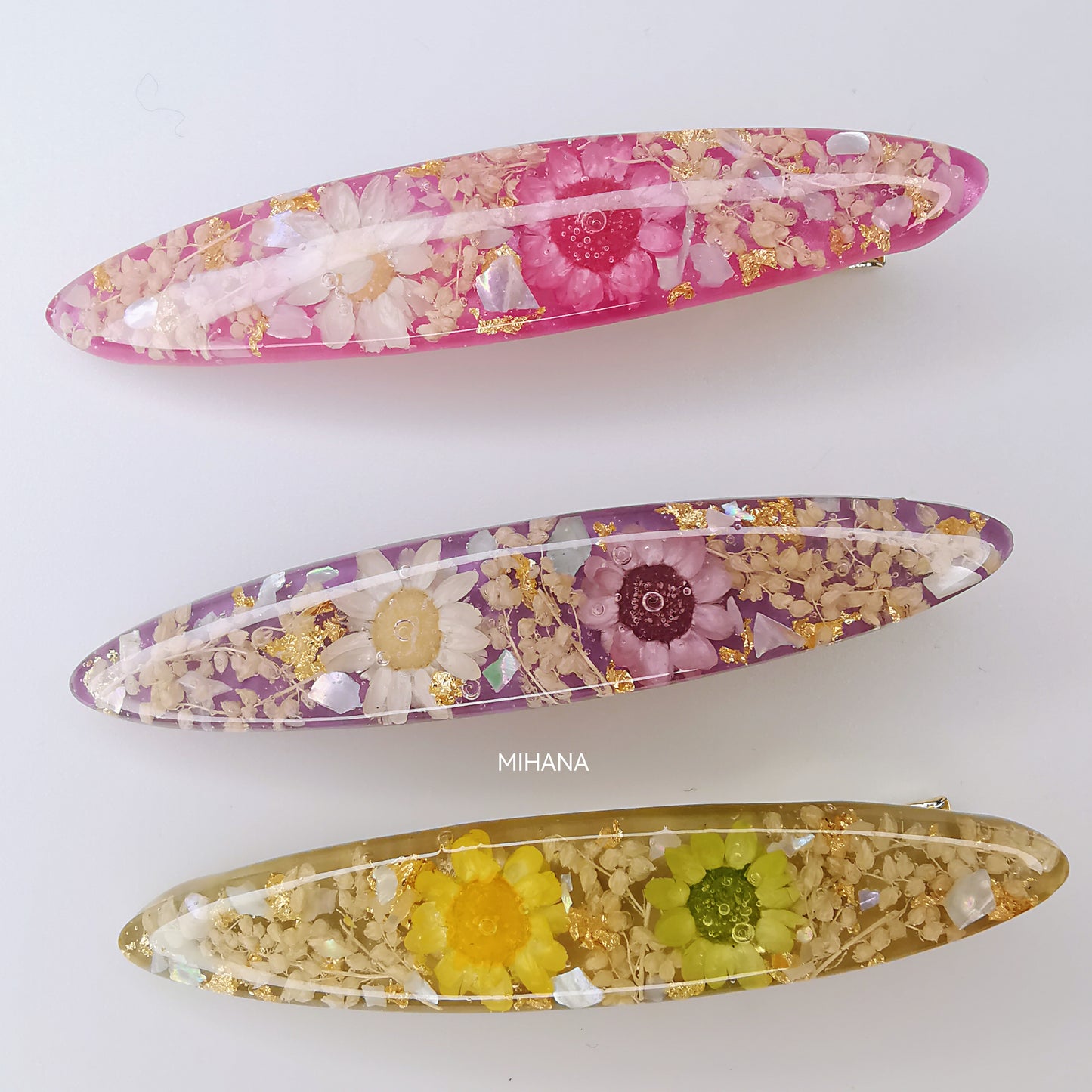 Real Flower Hair Clips