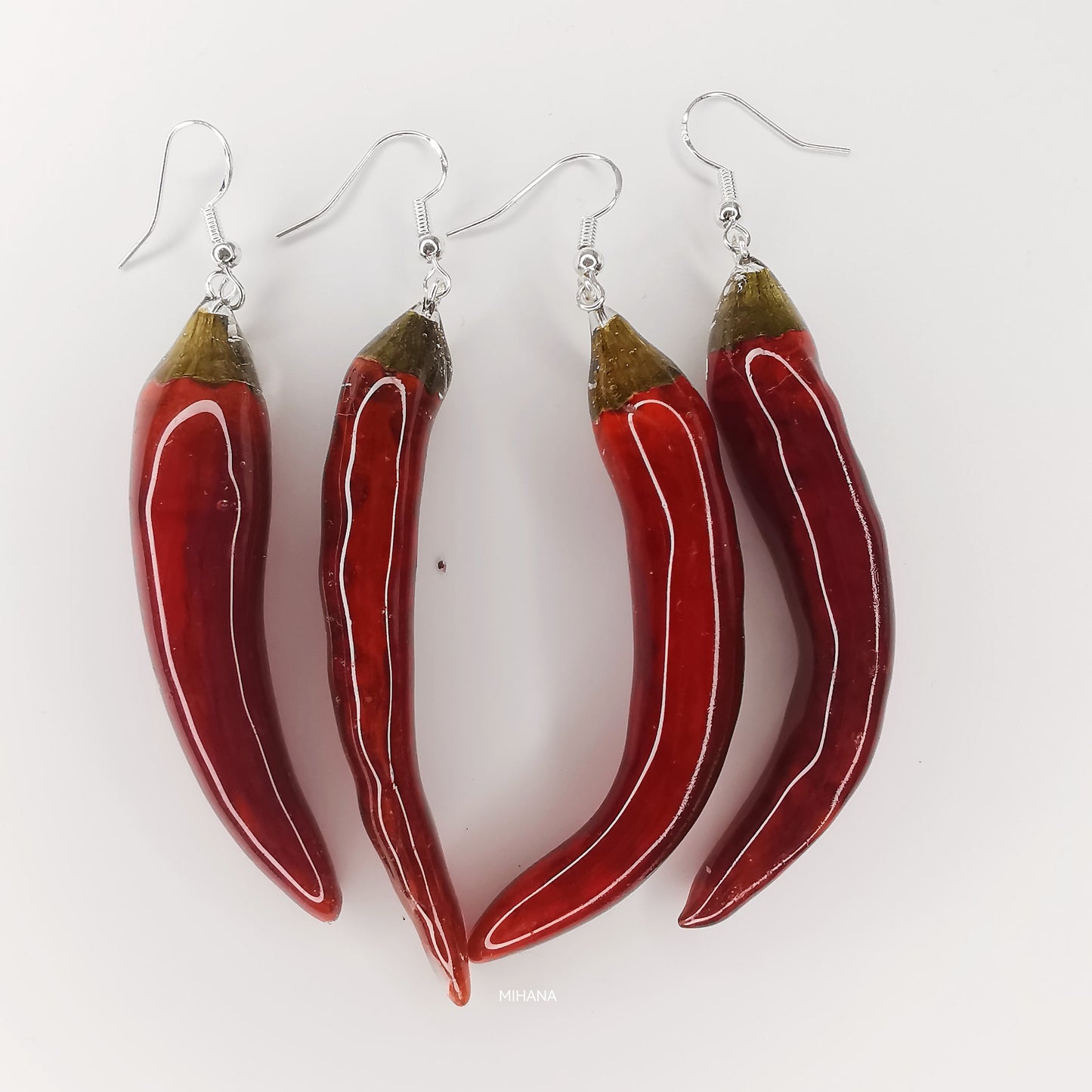 REAL Stering Silver Hot Chilli Earrings