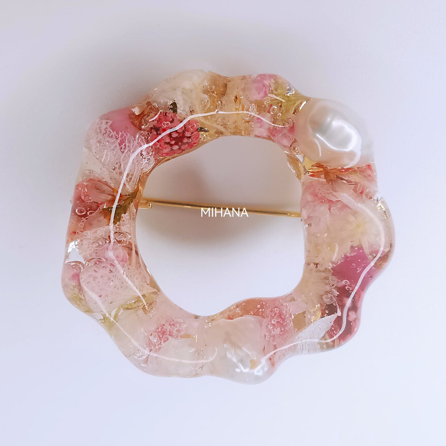 Real Spring Flower Brooch Pins