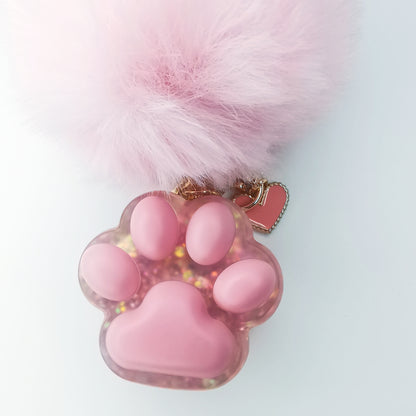 Cherry Blossom Bunny Rabbit Paw Bagcharm