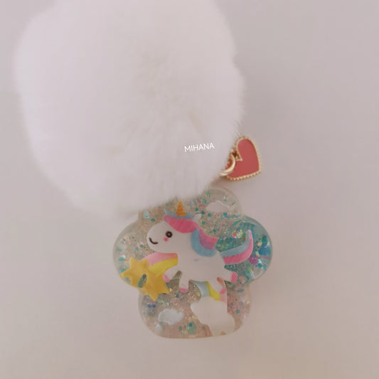 Ranbow Unicorn Paw Bagcharm