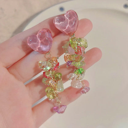 Sterling Silver Multi Crystal Earrings