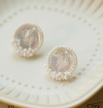 Sterling Silver Lily of Valley Studs