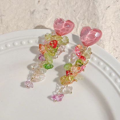 Sterling Silver Multi Crystal Earrings