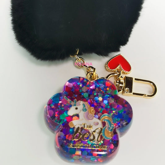 Unicorn Glitter Paw Bagcharm